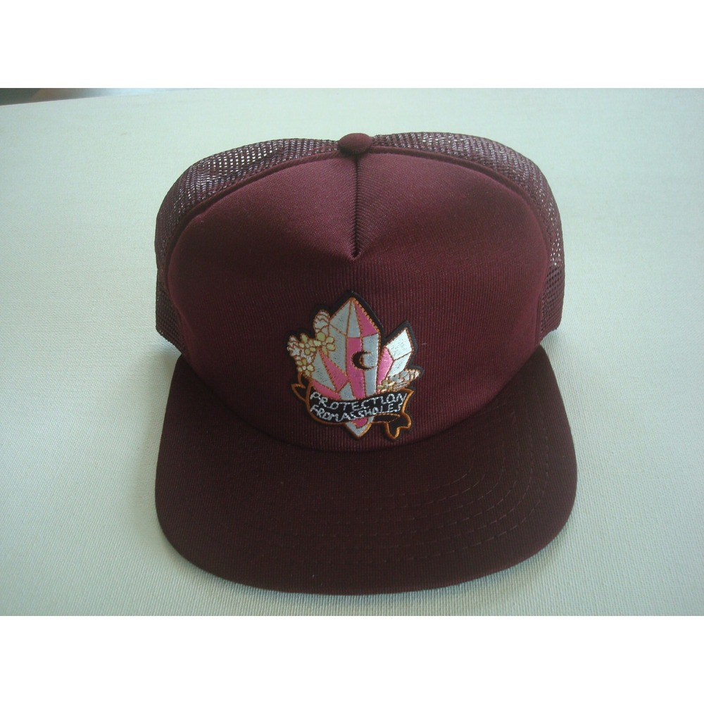 MOON STARS NEW ERA A-HOLE TRUCKER MESH 80S 90S RARE SNAPBACK HAT CAP VINTAGE S2